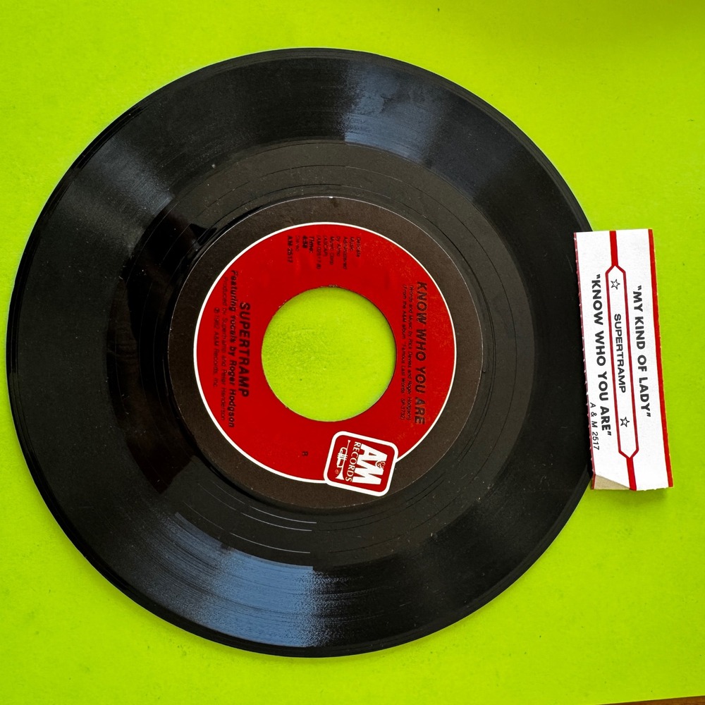 Supertramp My Kind of Lady Know Who You Are 45 RPM 7 Inch Vinyl A&M AM-2517 1982